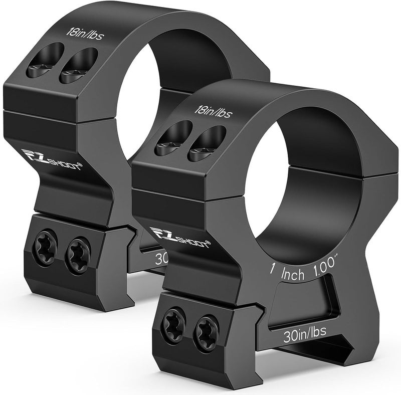 EZshoot 1 Inch Scope Rings Mount - Compatible with Picatinny Rails and More - 2 Pieces - Image 1